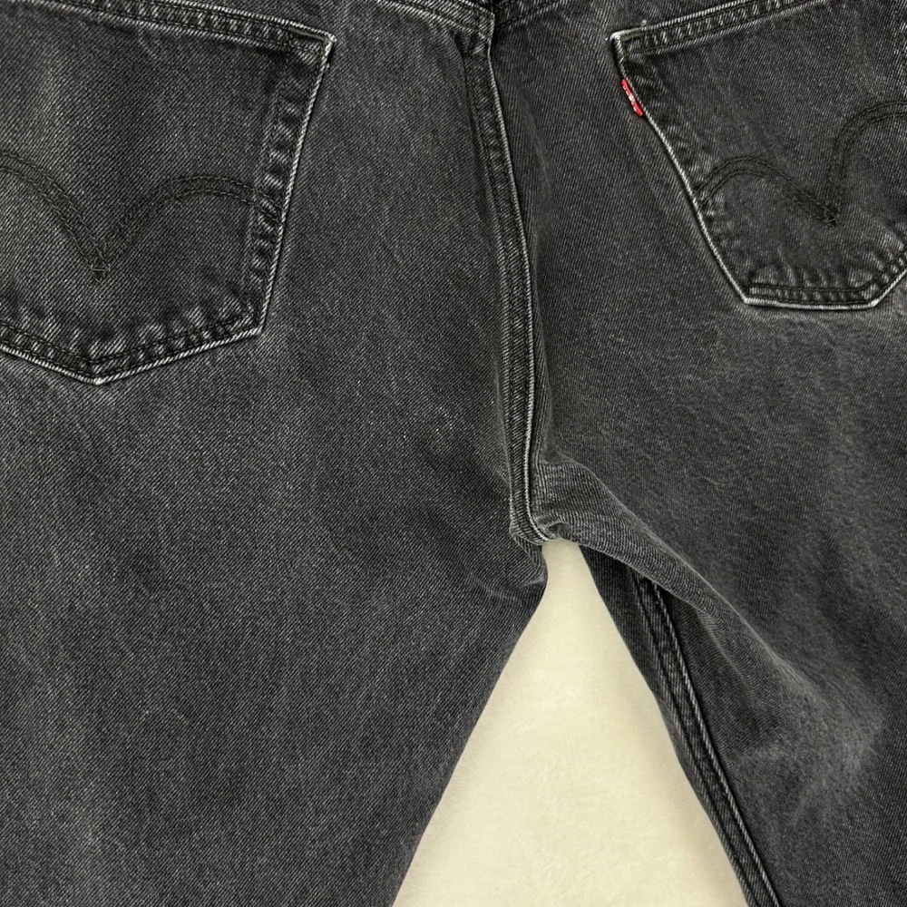 Levi's 505 Jeans Mens Regular Fit W36 L30 Black Straight Leg Denim Cotton Pants